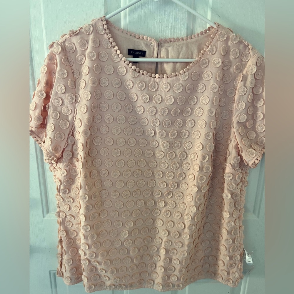Talbots Blush Decorative Top